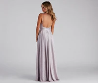 Kimora Formal Woven Glitter A-Line Dress