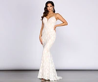 Amina Lace Up Back Mermaid Dress