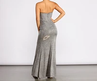 Miranda Strapless High Slit Formal Dress