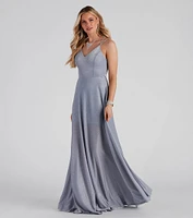Tianna Formal Glitter A-Line Dress