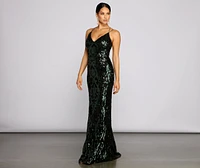 Lila Formal Open-Back Sequin Mermaid Dress