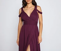 Tinsley Formal Chiffon Wrap Dress