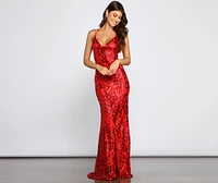 Lila Formal Open-Back Sequin Mermaid Dress