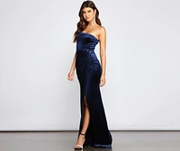 Cleo Formal One-Shoulder Velvet Dress