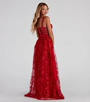 Alina Formal Illusion Lace A-Line Dress