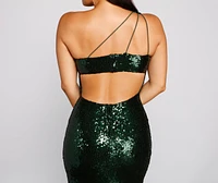 Autumn Sequin Mesh Mermaid Dress