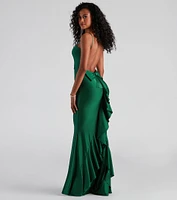Meadow Formal Open Back Ruffled Dress