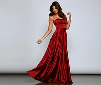 Jenny A-Line Satin Formal Dress