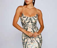 Luana Formal Open Back Sequin Dress