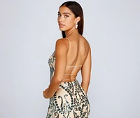Luana Formal Open Back Sequin Dress