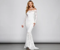 Betty Formal Off The Shoulder Lace Dress
