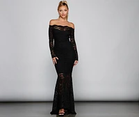 Betty Formal Off The Shoulder Lace Dress