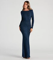 Francine Formal Open Back Glitter Dress