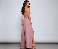 Wren Formal Ruched Crepe Dress