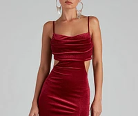 Lara Glitter Velvet Mermaid Dress