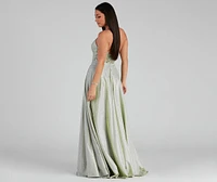Palmer Formal Glitter Lace Dress