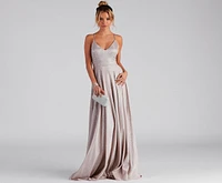 Palmer Formal Glitter Lace Dress