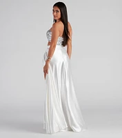Celia Formal Sequin Two-Piece A-Line Dress