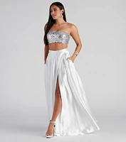 Celia Formal Sequin Two-Piece A-Line Dress