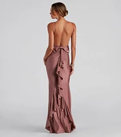 Meadow Formal Open Back Ruffled Dress