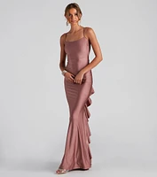 Meadow Formal Open Back Ruffled Dress
