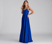 Brailey Formal Chiffon A-Line Long Dress