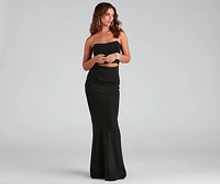 Lolinda Formal Crepe Cutout Long Dress