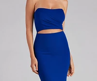 Lolinda Formal Crepe Cutout Long Dress