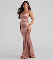 Monica Lace-Up Formal Dress