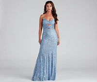 Libbie Formal Sequin Cutout Dress