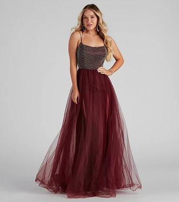 Ruby Embellished Formal Dress