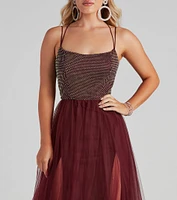 Ruby Embellished Formal Dress