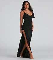 Jill Formal Cowl Back A-Line Dress
