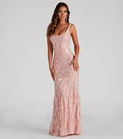 Catherine Formal Sequin X-Back Dress