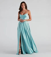 Kailey Formal Lace-Up A-Line Dress