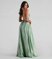 Kailey Formal Lace-Up A-Line Dress