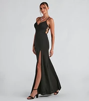Cornelia Formal Crepe Strappy Dress