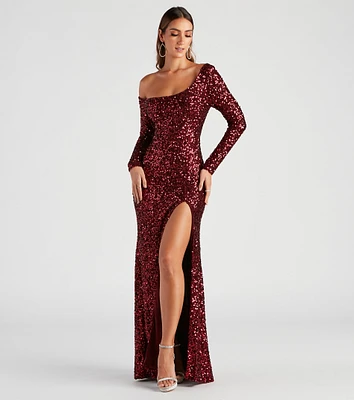 Wendy Sequin Off The Shoulder Dress