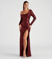 Wendy Sequin Off The Shoulder Dress