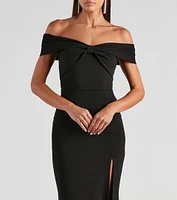 Emma Formal Bow Long Dress
