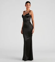 Elizabeth Formal Satin Mermaid Dress