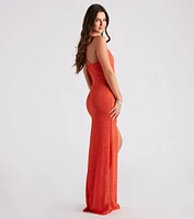 Leann Formal High Slit Glitter Dress