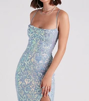 Gabrielle Formal Sequin Long Dress