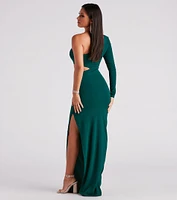 Carrie Formal Crepe Long Dress