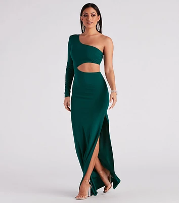 Carrie Formal Crepe Long Dress