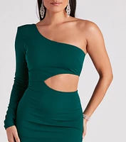 Carrie Formal Crepe Long Dress