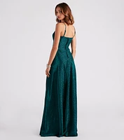 Mckenna Formal Glitter A-Line Dress