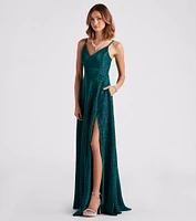 Mckenna Formal Glitter A-Line Dress