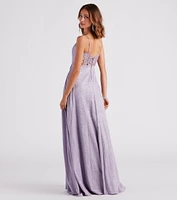 Daria Lace Back A-Line Ball Gown