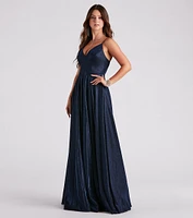 Kimora Formal Woven Glitter A-Line Dress